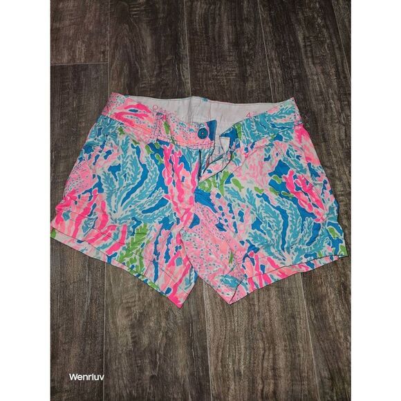 Lilly Pulitzer Pants - Lilly Pulitzer's Callahan Short in Turquoise Let's Cha Cha sz 4